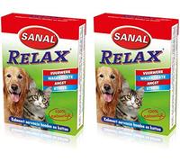 Sanal Relax 100% natuurlijk kalmeermiddel voor Hond en Kat per 2 verpakkingen Van 15 tabletten
