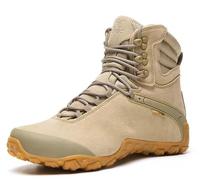 SANANG Botas Senderismo Hombres Mujeres Montaña Impermeable Zapatos Piel Vaca Arena Negro Alto Outdoor Táctica Ejército Escalada Trekking