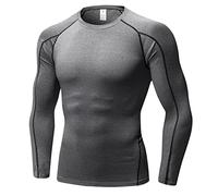 SANANG Herren Athletic Quick Dry Compression Base Layer Underlayer Top Langarm T-Shirt 1059