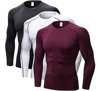 SANANG Herren Athletic Quick Dry Compression Base Layer Underlayer Top Langarm T-Shirt 1059