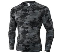 SANANG Herren Athletic Quick Dry Compression Base Layer Underlayer Top Langarm T-Shirt 1059