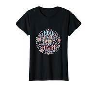 Sanar con corazón 2026 Tema Floral de Enfermera Camiseta