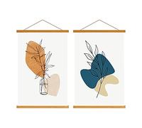 Sanauto A0 - Perchas magnéticas de madera para pósteres de 84 cm, kit para colgar pósteres de 84 x 60 pulgadas, 84 x 120 pulgadas, mapa de pared de tamaño grande (84 cm, teca, 2 paquetes)