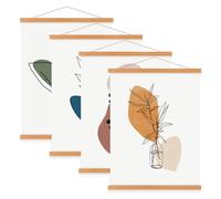 Sanauto Paquete de 4 ganchos magnéticos de madera A1 de 61 cm, marco magnético de madera para colgar pósteres, kit de marco magnético para colgar pósteres de 61 x 91.5, 60 x 90 pulgadas, 61 x 90