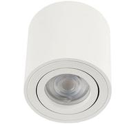 SANBDDLYY Carcasa de foco moderna giratoria e inclinable de color blanco - 1 barril de aluminio hacia arriba adecuado for LED Máx. 1x50 vatios