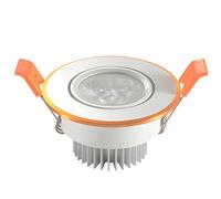 SANBDDLYY COB Downlights Iluminación empotrada de ángulo ajustable 3W 3000K/6000K Foco seleccionable Luz disco 2 pulgadas for luces fondo(A,Warm light)