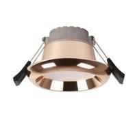 SANBDDLYY Downlight de luz Techo LED Aluminio Dorado 5 W, 7, Accesorio iluminación empotrable y Moderno, Ajustable con Temperatura Tres Colores for Pasillo(2,5W)