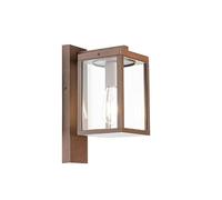 SANBDDLYY Farol de pared exterior industrial marrón óxido IP44 - Charlois Aluminio/Vidrio Rectangular Adecuado for LED Max. 1 x 40 Watt