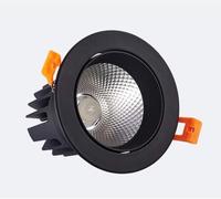 SANBDDLYY Foco empotrable de techo COB 5/10/20/30/40/50 W Selección de color (3000 K/4000 K/6000 K) Luz diurna interior (color: negro (20 W), tamaño: 4000 K luz natural)(Black(20w),3000K warm light)