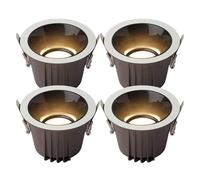 SANBDDLYY Iluminación LED empotrable IP65 impermeable - Paquete de 4 luces techo 8, cm/10,9 cm para sala estar, cocina y baño 3000 K, 7 W/12 W, aluminio acrílico(3.3in)