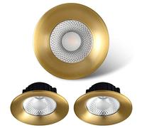SANBDDLYY Juego de iluminación empotrable latón LED 3/4/5 pulgadas 6/3/1 kit conversión repuesto foco techo con globo ocular, focos sin vela for lámpara pasillo, 5 W, 7, 9, 12(3pack,5W)