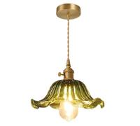 SANBDDLYY Lámpara colgante de 1 luz for isla de cocina Lámpara colgante de vidrio verde Lámparas de techo modernas for comedor estilo granja sobre fregadero(A,30 * 20cm)