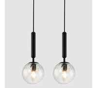 SANBDDLYY Lámpara Colgante Globo Lámpara Colgante Lámpara Colgante Ajustable Lámpara De Araña De Mediados De Siglo for Dormitorio Sala De Estar Comedor 1 Paquete / 2 Paquetes (Color : Balck, Size :