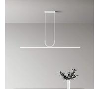 SANBDDLYY Lámpara colgante lineal LED de aluminio, colgante lineal regulable blanco sobre la isla de la cocina, iluminación de techo, lámparas de granja for comedor (Color : 1, Size : 90cm)