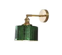 SANBDDLYY Lámparas de pared vintage modernas Iluminación industrial, lámpara de pared con cubierta de vidrio ondulado Lámpara de pared de latón con acabado metálico de color dorado for sala de estar