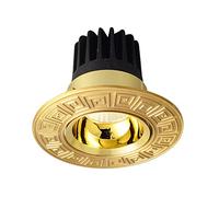 SANBDDLYY Luces empotrables LED de latón dorado 5W, 7W, 10W, 12W for latas Acabado cepillado, 3000K CRI90 Modificación sala estar for(5W)