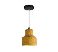 SANBDDLYY Mini lámpara de hormigón industrial: araña E27 altura ajustable para cocina, bar, restaurante y más(Yellow)