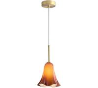 SANBDDLYY Mini luces colgantes de cristal for isla cocina, arte 7 pulgadas, pantalla iluminación ámbar beige, altura ajustable, for sobre fregadero, comedor(Amber,Light -free)