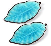 Sanbege Paquete de 2 soportes para cucharas de hojas, soporte de cucharón de cerámica, moderno soporte decorativo para utensilios de granja para estufa, encimera de cocina, mesa de comedor, estación