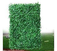 SanBouSi 12 piezas de pared de plantas artificiales con protección UV seto artificial azulejo césped césped mate verde panel pantalla de pared 40 x 60 cm