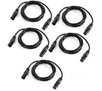 SanBouSi 5 piezas DMX Cable 1M 3 pines XLR DMX Cable de señal macho a hembra para luz de escenario luz móvil par luz faro