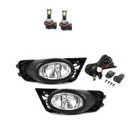 SANCAK Faro Antiniebla Para Civic FA1 Sedan 2009-2011 Conjunto De Luz Antiniebla Parachoques Delantero LED Blanco/bombilla Halógena Ámbar Lámpara Conducción(White LED)