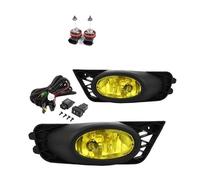 SANCAK Faro Antiniebla Para Civic FA1 Sedan 2009-2011 Conjunto De Luz Antiniebla Parachoques Delantero LED Blanco/bombilla Halógena Ámbar Lámpara Conducción(Amber Halogen)