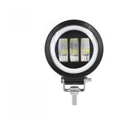 SANCAK Faros De Motocicleta Barra Luz LED Obra Para Coche 12V 24V 30W Ojos Ángel Camión 4WD Para Remolque Para ATV Faro Conducción Para Moto Todoterreno(1X30W White Round)