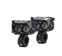 SANCAK Faros De Motocicleta Faro LED Motocicleta Foco Auxiliar Luz Antiniebla Doble Color Amarillo Blanco 10V-28V 30W Para Mini Lámpara Lente Proyector Para Moto(Style B)