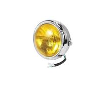 SANCAK Faros De Motocicleta Faro Retro Universal Motocicleta 5,75 Pulgadas Delantero Modificado Luz Alta Carcasa Metal Pantalla Cristal Lámpara Redonda(1Pcs-D)