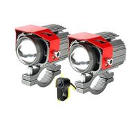 SANCAK Faros De Motocicleta Luces Adicionales De 12-80V Faros Led Universales Para Motocicleta Foco Auxiliar Para Niebla Para ATV(2 Light and 1 Switch)