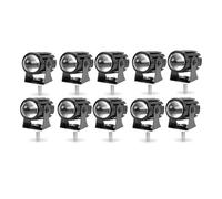 SANCAK Faros De Motocicleta Moto Para ATV Scooter Para Todo Terreno 12V 24V Motocicleta Para Mini Luz Conducción Lente Proyector LED Lámpara Faro Auxiliar(10pcs White White)