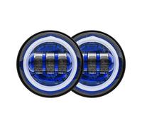 SANCAK Faros De Motocicleta Para Classic Para FLHR Para Carretera Para King Foglamp Par 4.5 Pulgadas Motocicleta Luz Antiniebla 1/2 DRL Halo Anillo Que Pasa Auxiliar(Bule)