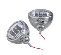 SANCAK Faros De Motocicleta Para Touring Para Electra Para Glide 4-1/2 "4,5 Pulgadas LED Auxiliar Luz Antiniebla Que Pasa Lámpara Soporte Montaje Anillo Carcasa(Chrome set)