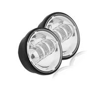 SANCAK Faros De Motocicleta Para Touring Para Electra Para Glide 4-1/2 "4,5 Pulgadas LED Auxiliar Luz Antiniebla Que Pasa Lámpara Soporte Montaje Anillo Carcasa(Only chrome light)
