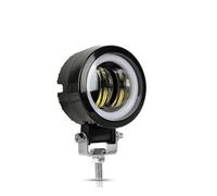 SANCAK Faros Delanteros Luz LED Trabajo para Motocicleta 3 Pulgadas, Luces Antiniebla Ojo Ángel, Faro para Conducción Auxiliar Coche Todoterreno(1 Piece White Light)