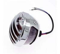 SANCAK Faros Delanteros Luz Trasera LED para Motocicleta Lámpara Placa Matrícula para Bobber para Chopper para Rat para Personalizada(Plata)