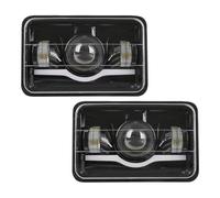 SANCAK Faros Delanteros Para Camioneta Para Chevrolet S10 Para Blazer Para Camaro Cavalier El Camino Monte Carlo H4656 H4651 H6545 H4666 Faro LED De 4x6 Pulgadas(Negro 2 piezas)