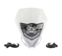 SANCAK Faros Delanteros Placa Faro LED para Motocicleta Carenado para Moto para Cross para WR YZ 250 450 para Enduro para Motocross(Blanco)