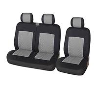 SANCAK Funda Asientos Coche Fundas para Asientos 2+1 para Furgonetas Transporter, Camiones Y Mayoría Coches. Universal para Master para Trafic(Grey)