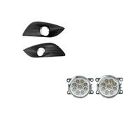SANCAK Para Ford Para Focus 2 MK2 2009-2011 Luces Antiniebla LED Cubierta Lámpara Parrilla Bisel Cromado Arnés Interruptor Kit Accesorios Antiniebla Delantero(1LED and covers)