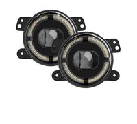 SANCAK Para Grand Para Cherokee 2011-2013/para Wrangler JK 2007-2018 Luces Antiniebla Conducción Delanteras LED Redondas 4 Pulgadas Antiniebla Delantero(Negro)