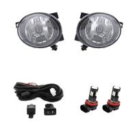 SANCAK Para Jetta 6 MK6 Para Golf LED Para Caddy Para Touran Para Tiguan Luces Antiniebla Faro Cubierta Lámpara Parrilla Accesorios Antiniebla Delantero(LED and Wires)