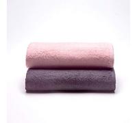 Sancarlos - Juego de 2 Toallas Ocean Duo de Baño, Color Rosa y Gris Oscuro, 100% Algodón, 550gr/m2