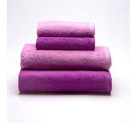 Sancarlos - Juego de 4 Toallas Ocean Duo, 2 de Lavabo y 2 de Ducha, Color Morado y Chicle, 100% Algodón, 550gr/m2