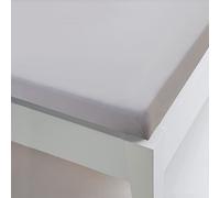 Sancarlos - Sábana Bajera Ajustable, Color Gris Perla, 100% Algodón Percal, Cama de 80