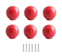 SANCHAKOU Manija De Muebles 6 Tiradores De Cerámica De Color Para Armario Puerta Cajón Redondos De Un Solo Orificio Pequeños Grandes De Un Solo Orificio Rojos