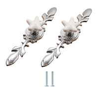 SANCHAKOU Pomos De Cajón Para Muebles 2 Tiradores De Aleación De Zinc Para Armario Color Blanco Para Cajón Zapatero Puerta De Armario Con Forma De Estrella De Mar Grande