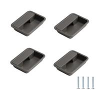 SANCHAKOU Tiradores De Muebles 4 Piezas Tirador De Hebilla Invisible Incrustado Con Ranura Para Puerta De Armario Tirador De Cajón Tirador De Aleación De Zinc 7002-32 Mm Gris