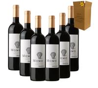 Sánchez Romate - Momo Crianza Ribera del Duero | Tinto Tempranillo-Merlot-Cab Sauv | 12 meses barrica francés y americano | Intensidad frutal | Equilibrado y estructurado - 6 Botellas 75cl